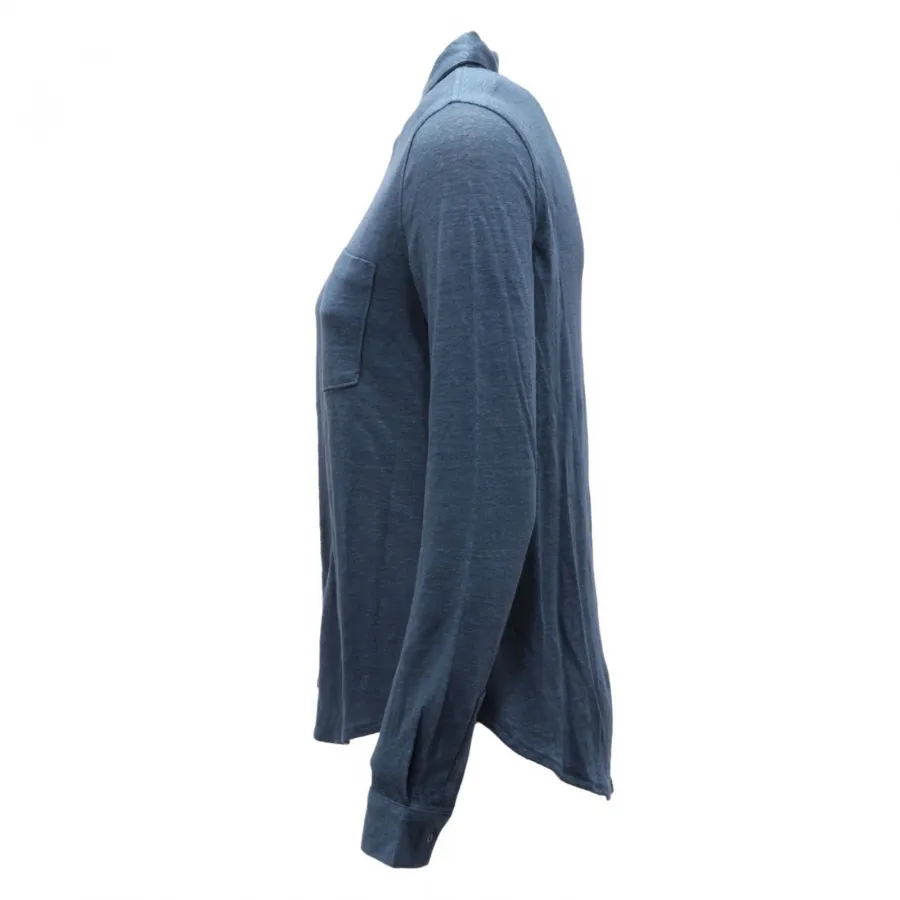 6031AL camicia donna SUN 68 woman linen shirt blue