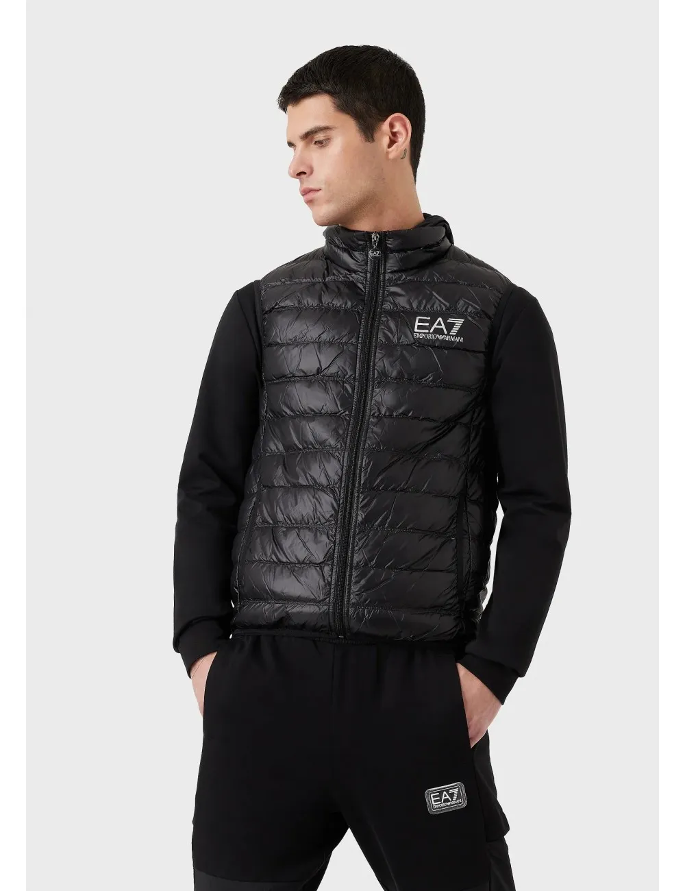 8NPQ01 1200 PIUMINO SMANICATO EA7 EMPORIO ARMANI UOMO GIUBBOTTO GILET GIUBBINO