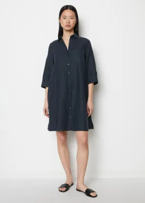 Abito camicia rilassato in puro lino