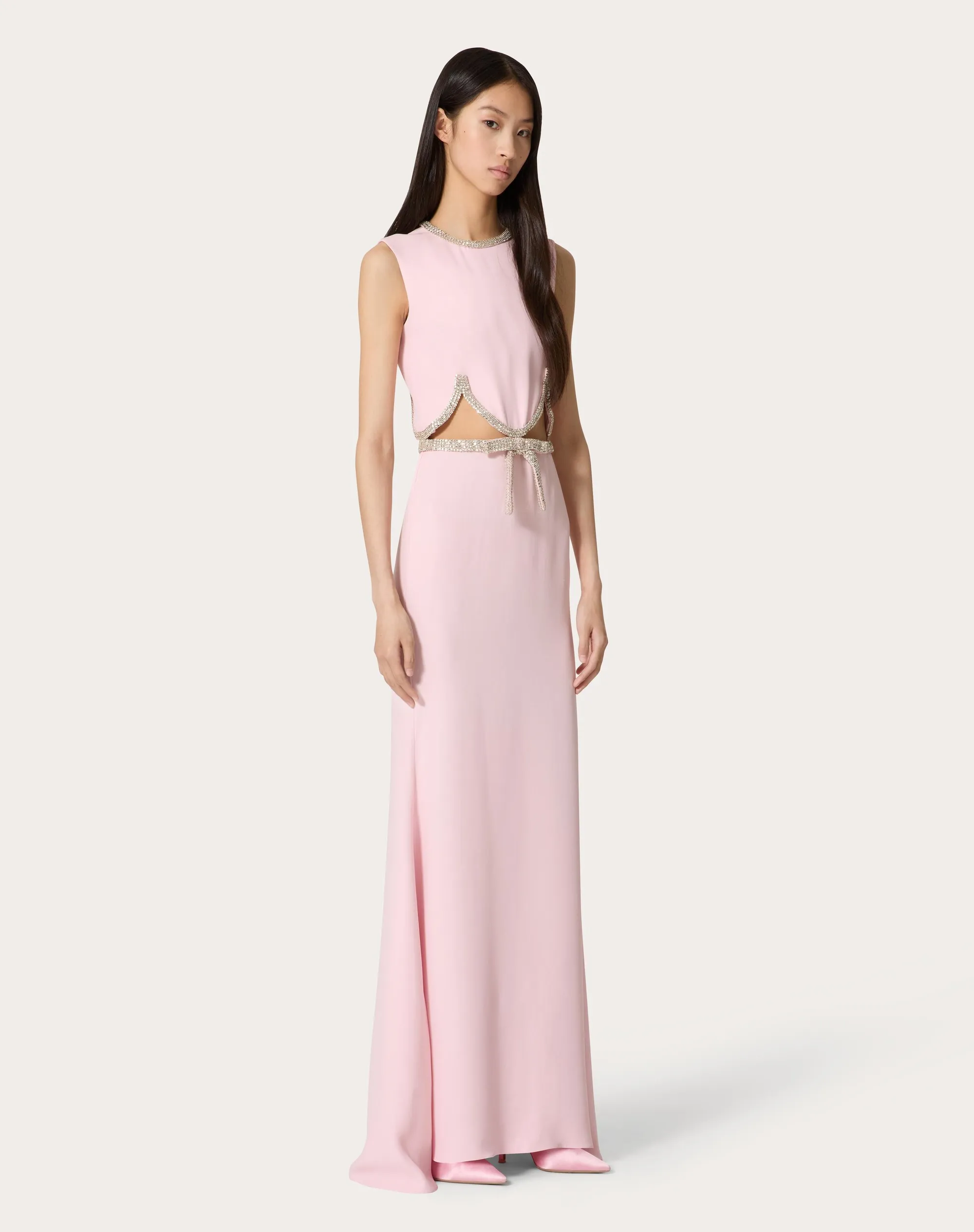 ABITO DA SERA IN CADY COUTURE RICAMATO