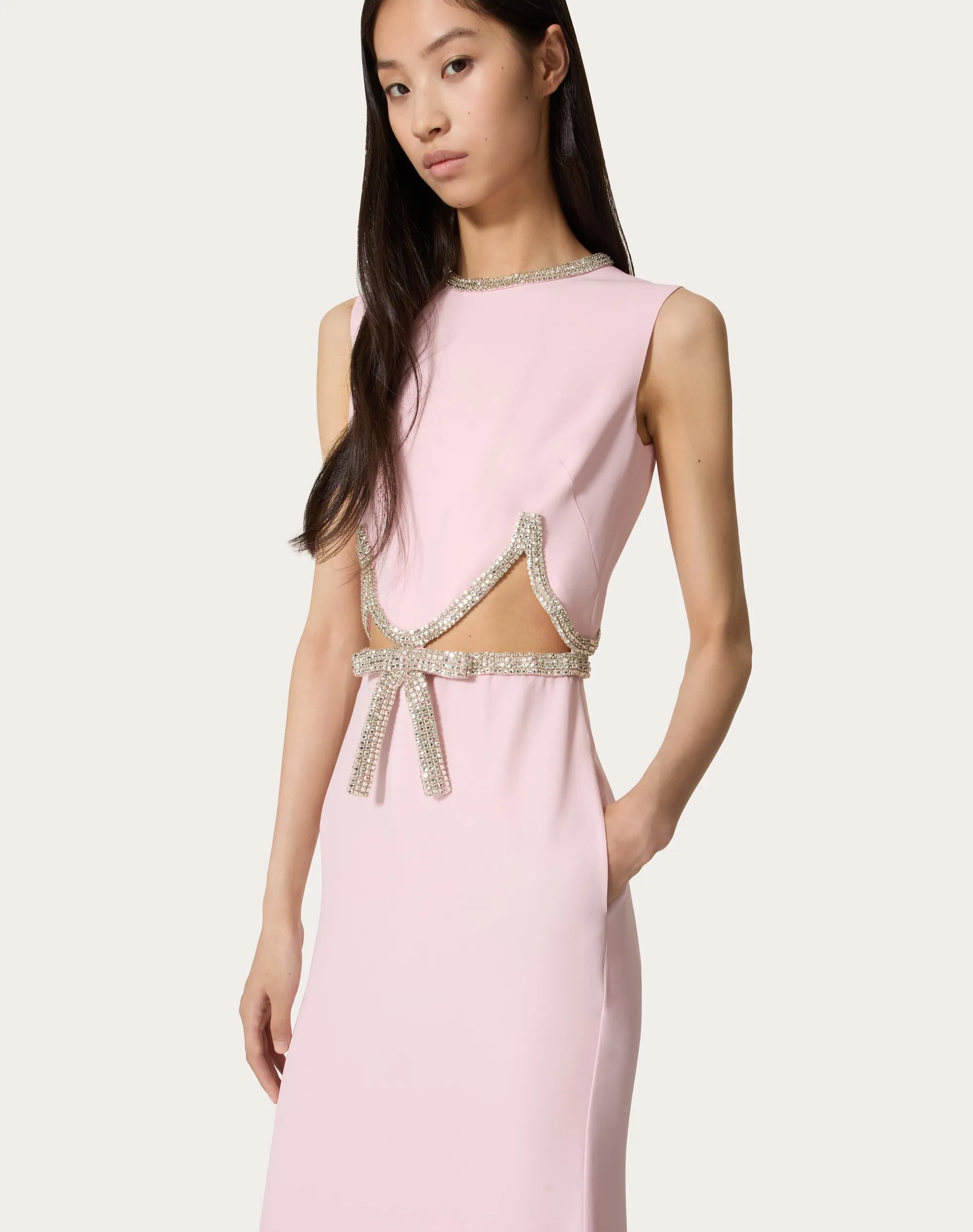 ABITO DA SERA IN CADY COUTURE RICAMATO