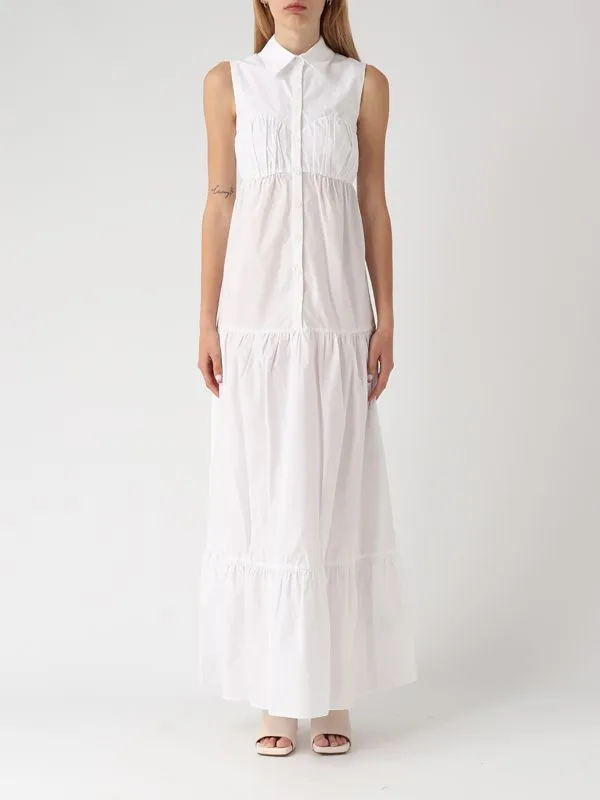 Abito donna Patrizia Pepe chemisier in cotone Bianco