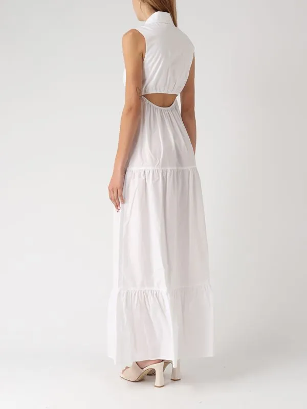 Abito donna Patrizia Pepe chemisier in cotone Bianco