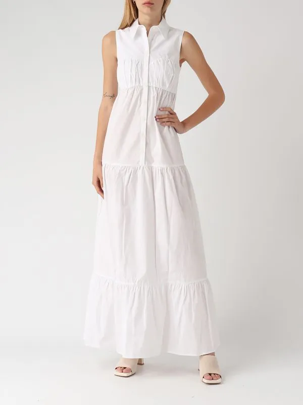 Abito donna Patrizia Pepe chemisier in cotone Bianco