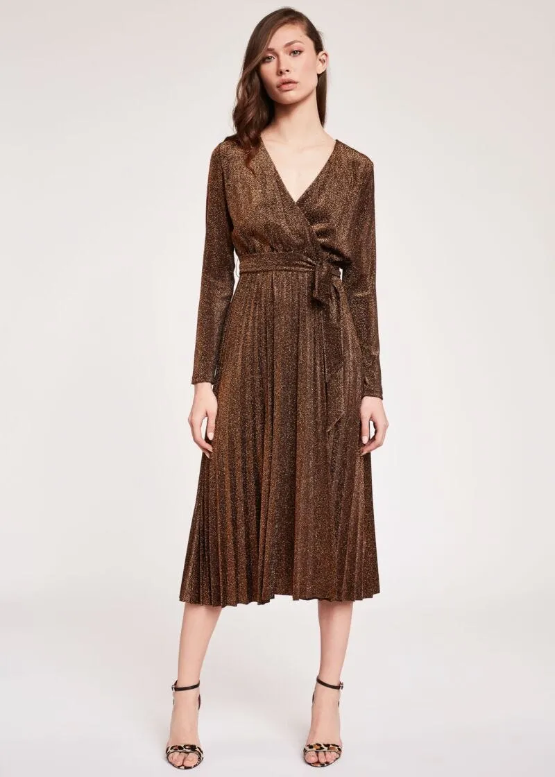 Abito in lurex plissé
