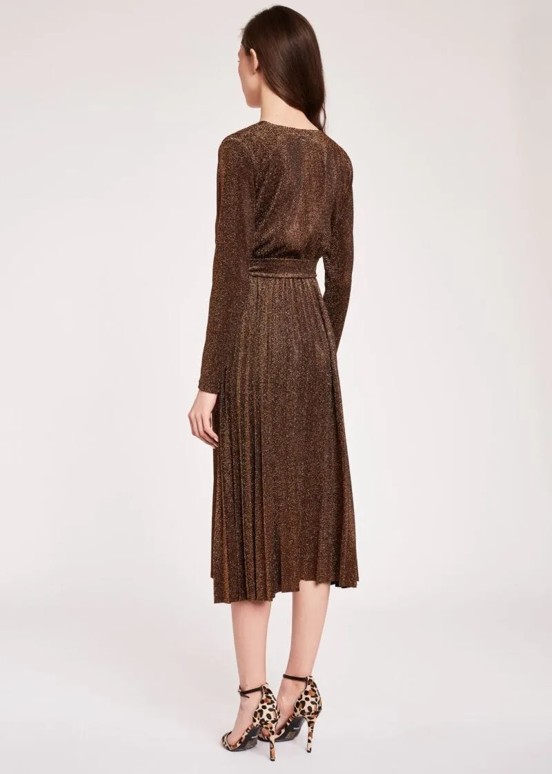 Abito in lurex plissé