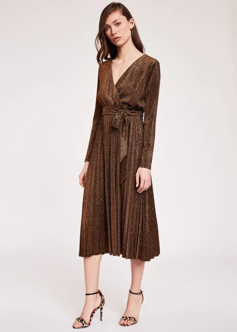 Abito in lurex plissé
