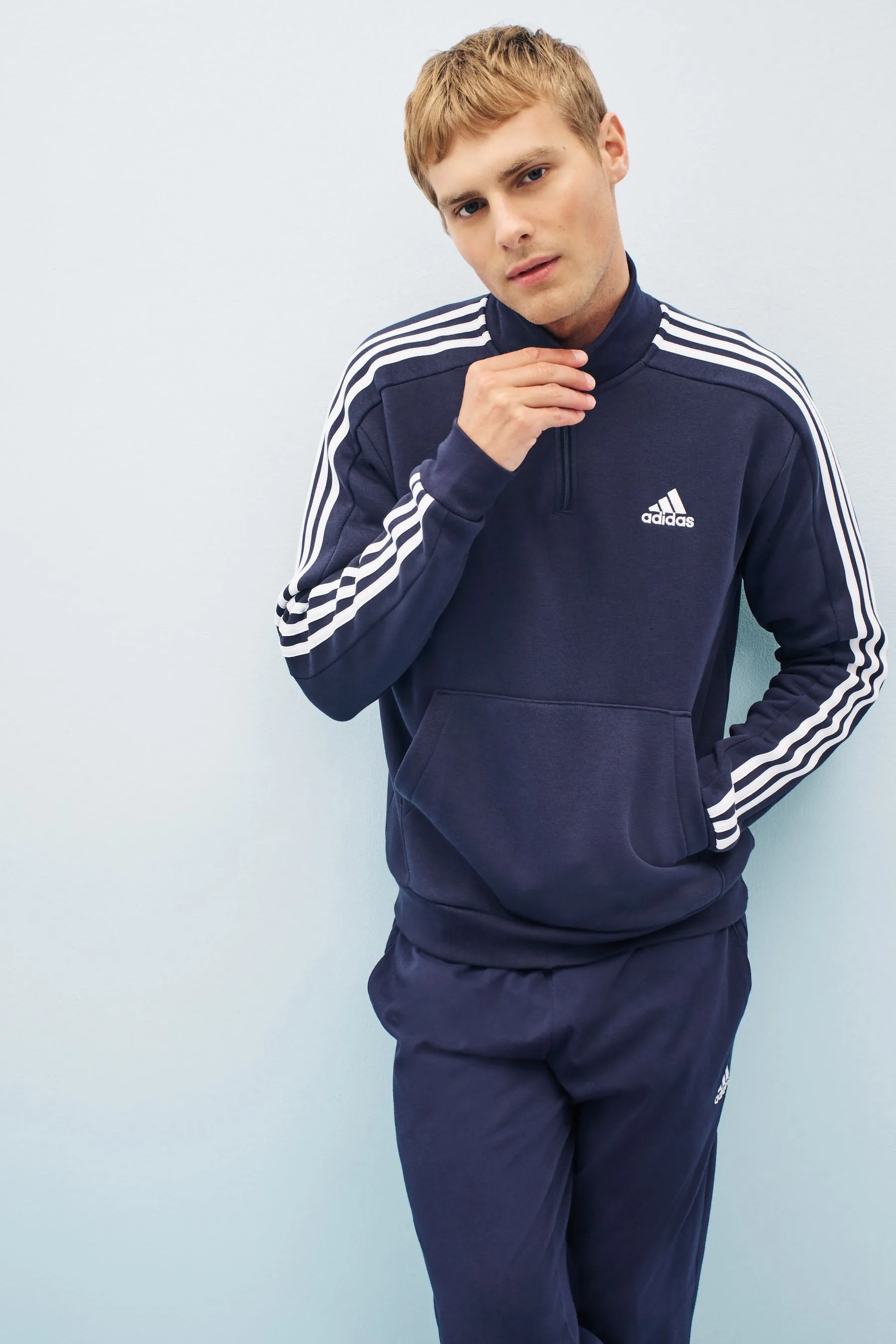 adidas Essentials Fleece 3-Stripes 1/4-Zip Sweatshirt