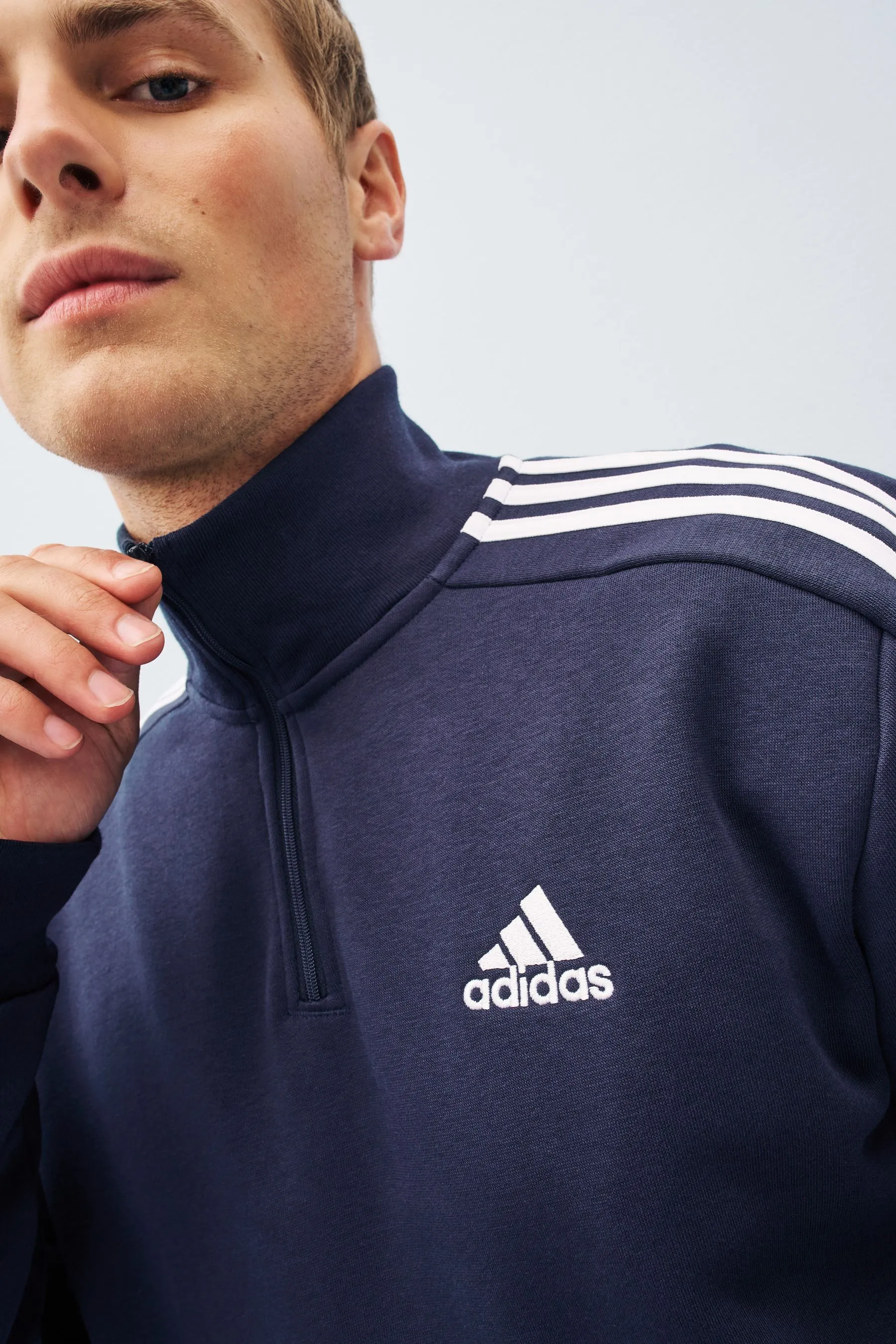 adidas Essentials Fleece 3-Stripes 1/4-Zip Sweatshirt