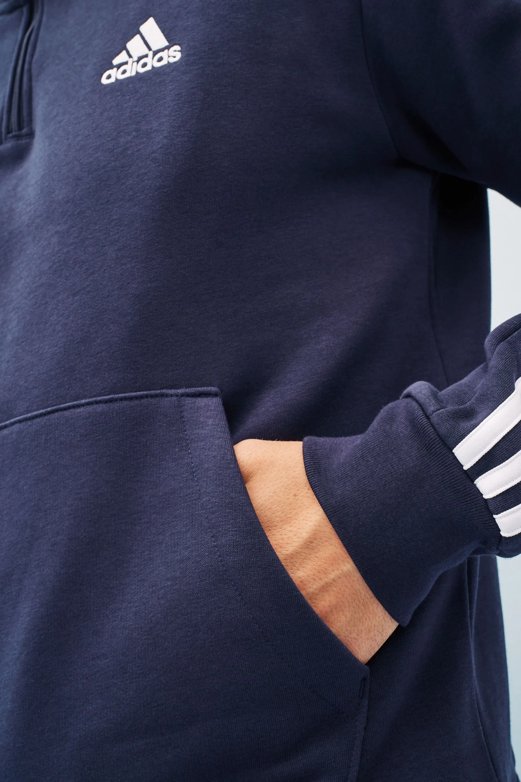 adidas Essentials Fleece 3-Stripes 1/4-Zip Sweatshirt