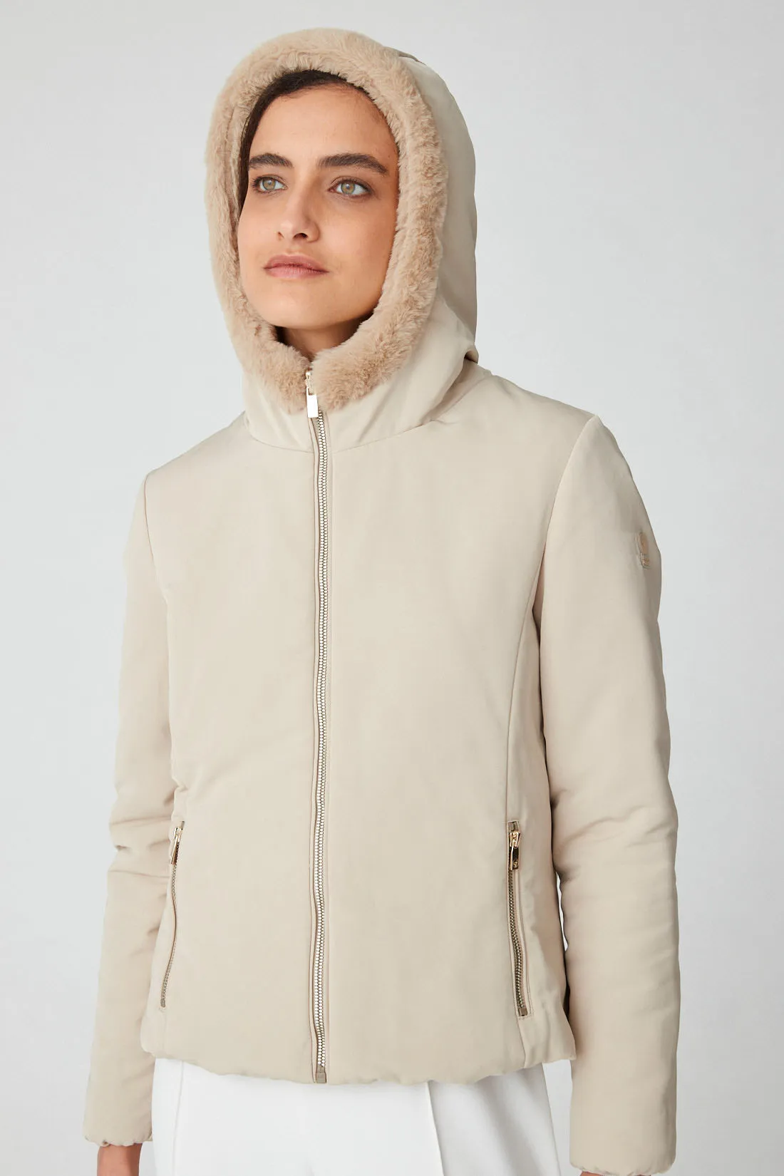 ALBA – Giacca beige reversibile