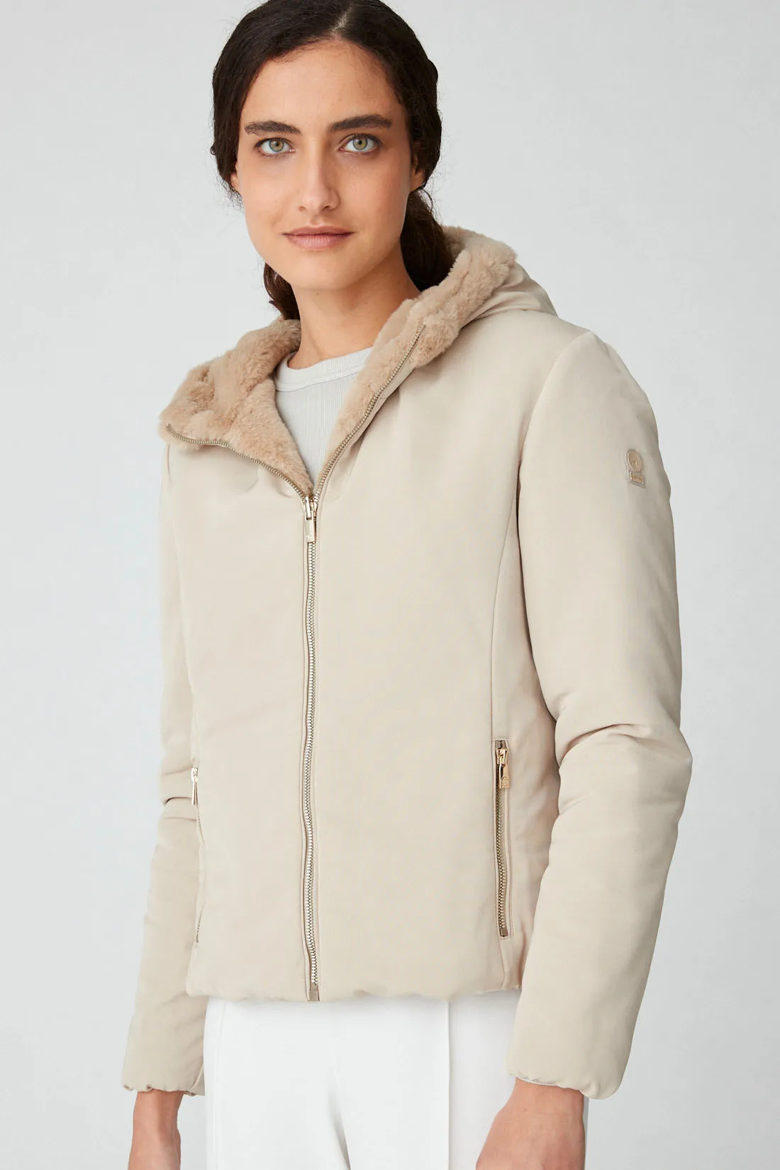 ALBA – Giacca beige reversibile