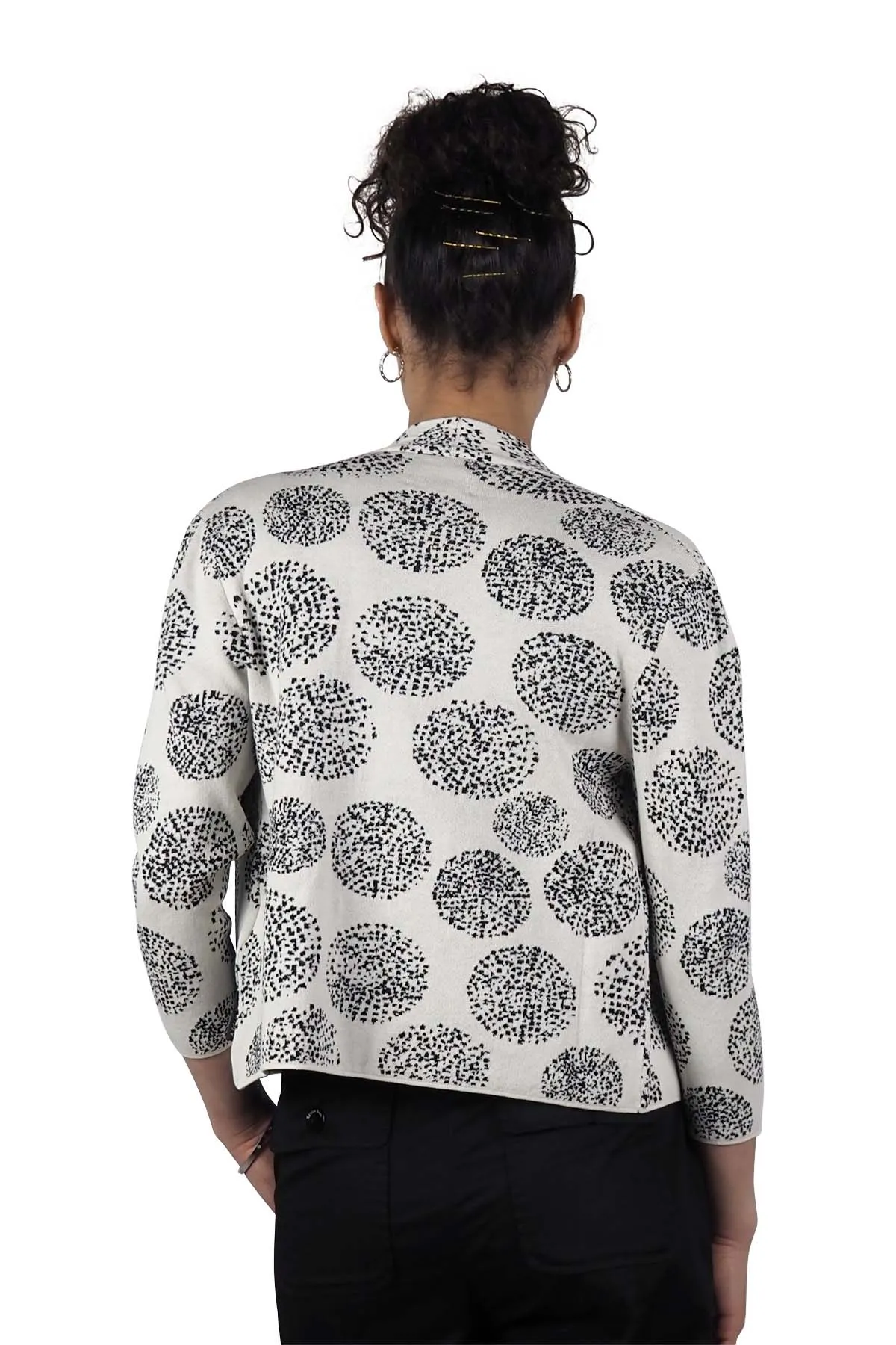 Alessia Santi cardigan corto jacquard bianco