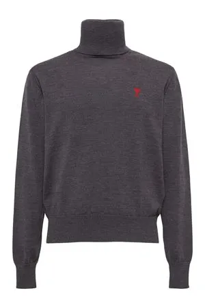 AMI Abbigliamento,Maglieria Maglione in lana grigio 