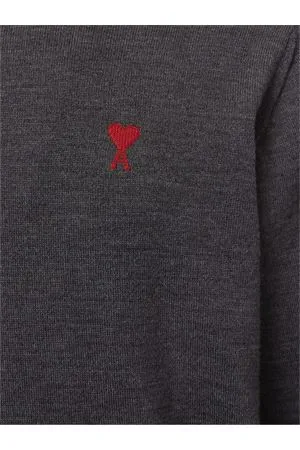 AMI Abbigliamento,Maglieria Maglione in lana grigio 