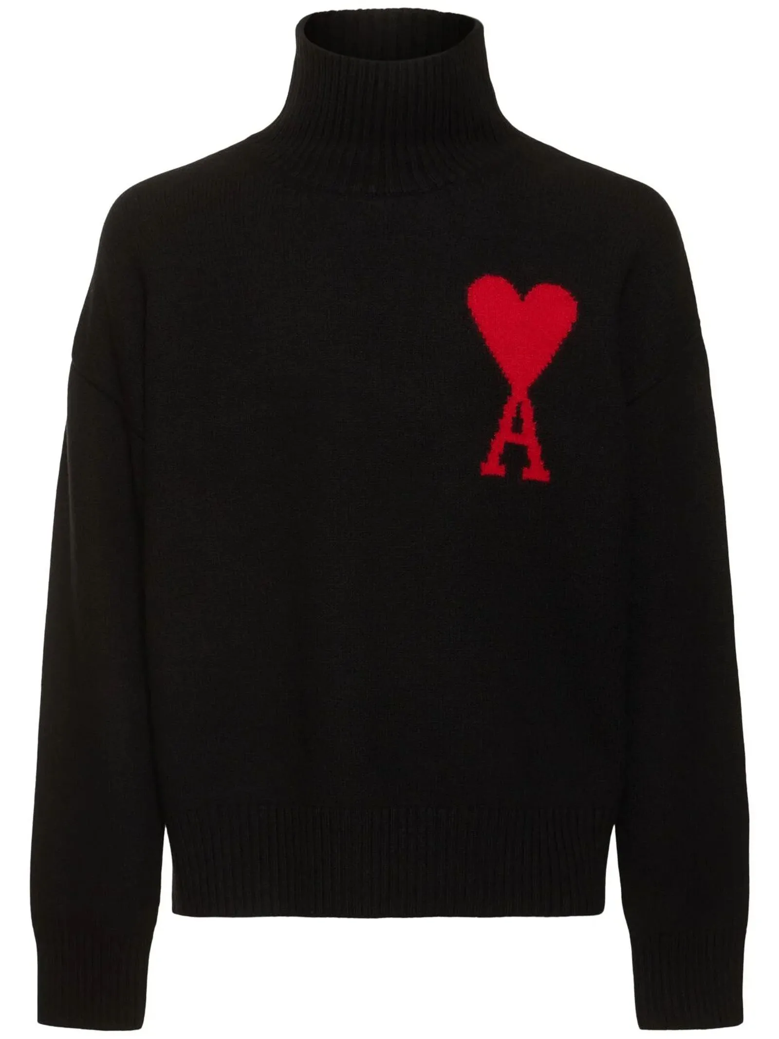 AMI Abbigliamento,Maglieria Maglione in lana nera 