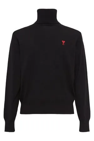 AMI Abbigliamento,Maglieria Maglione in lana nero 