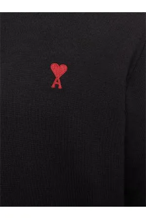 AMI Abbigliamento,Maglieria Maglione in lana nero 
