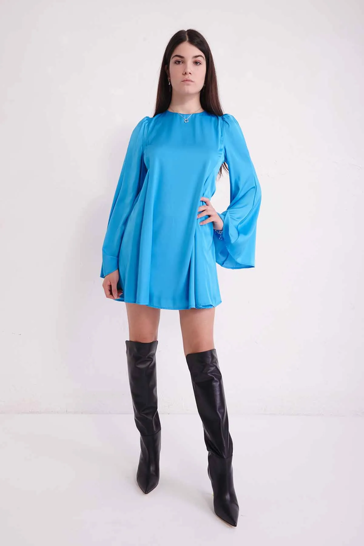 ANIYE BY Abito svasato  in raso EDA