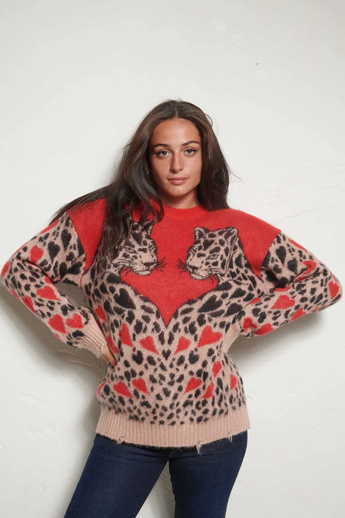 ANIYE BY Maglia PULL LEOPARD