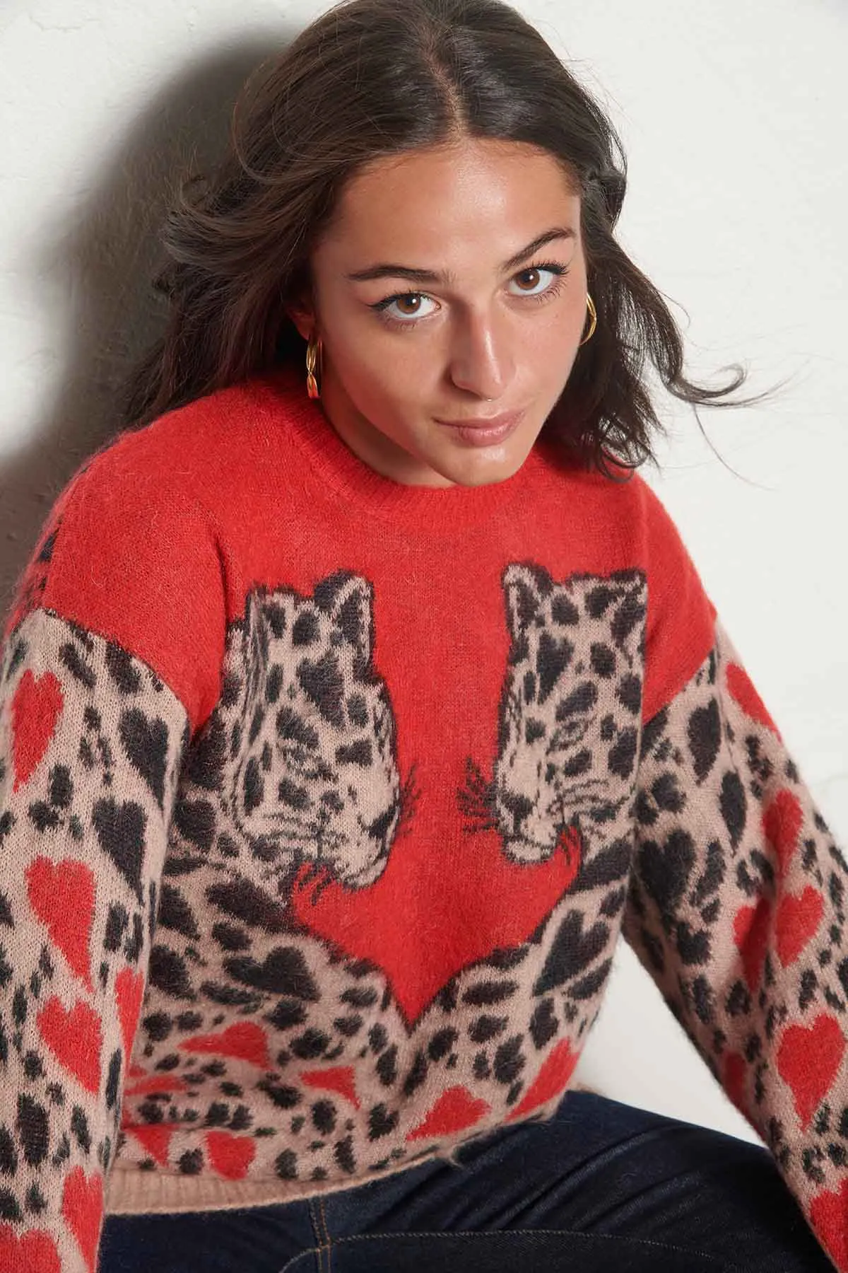 ANIYE BY Maglia PULL LEOPARD