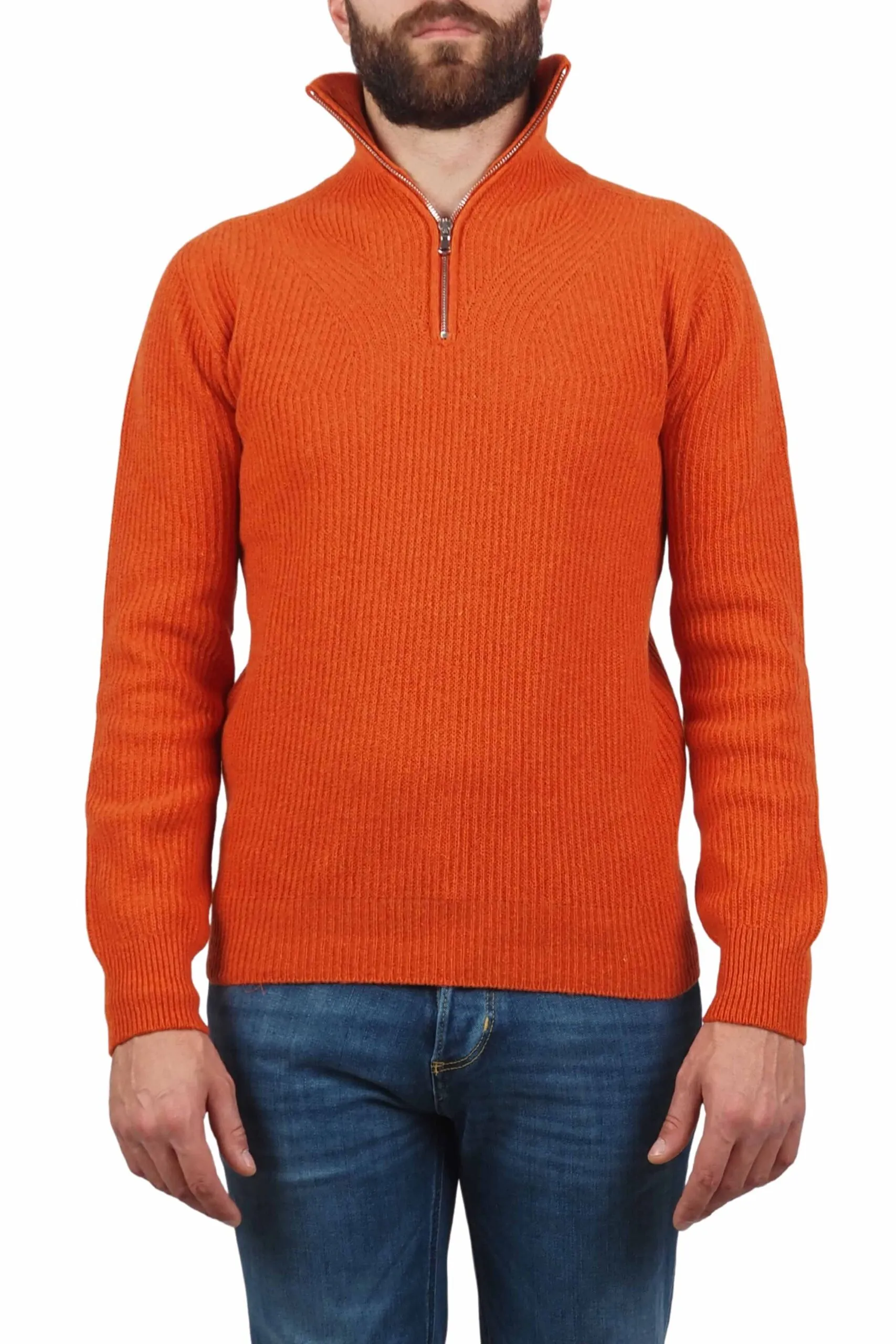 AT.P.CO maglia arancio uomo mezza zip