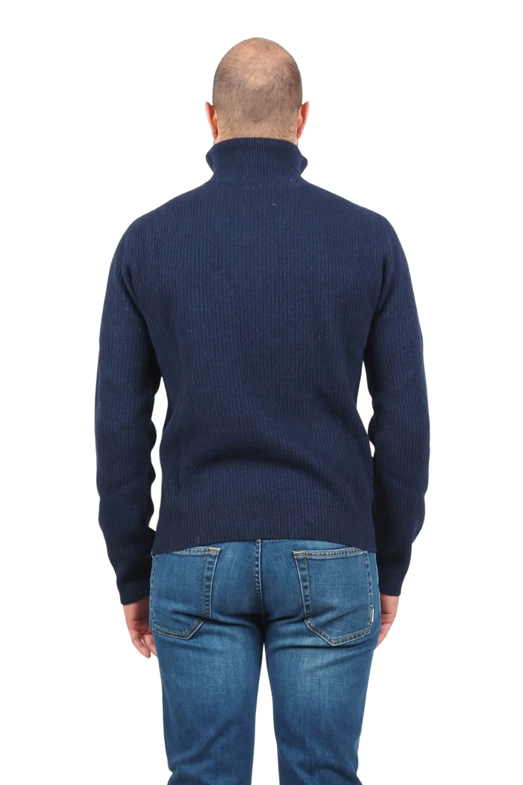 AT.P.CO maglia blu uomo mezza zip uomo