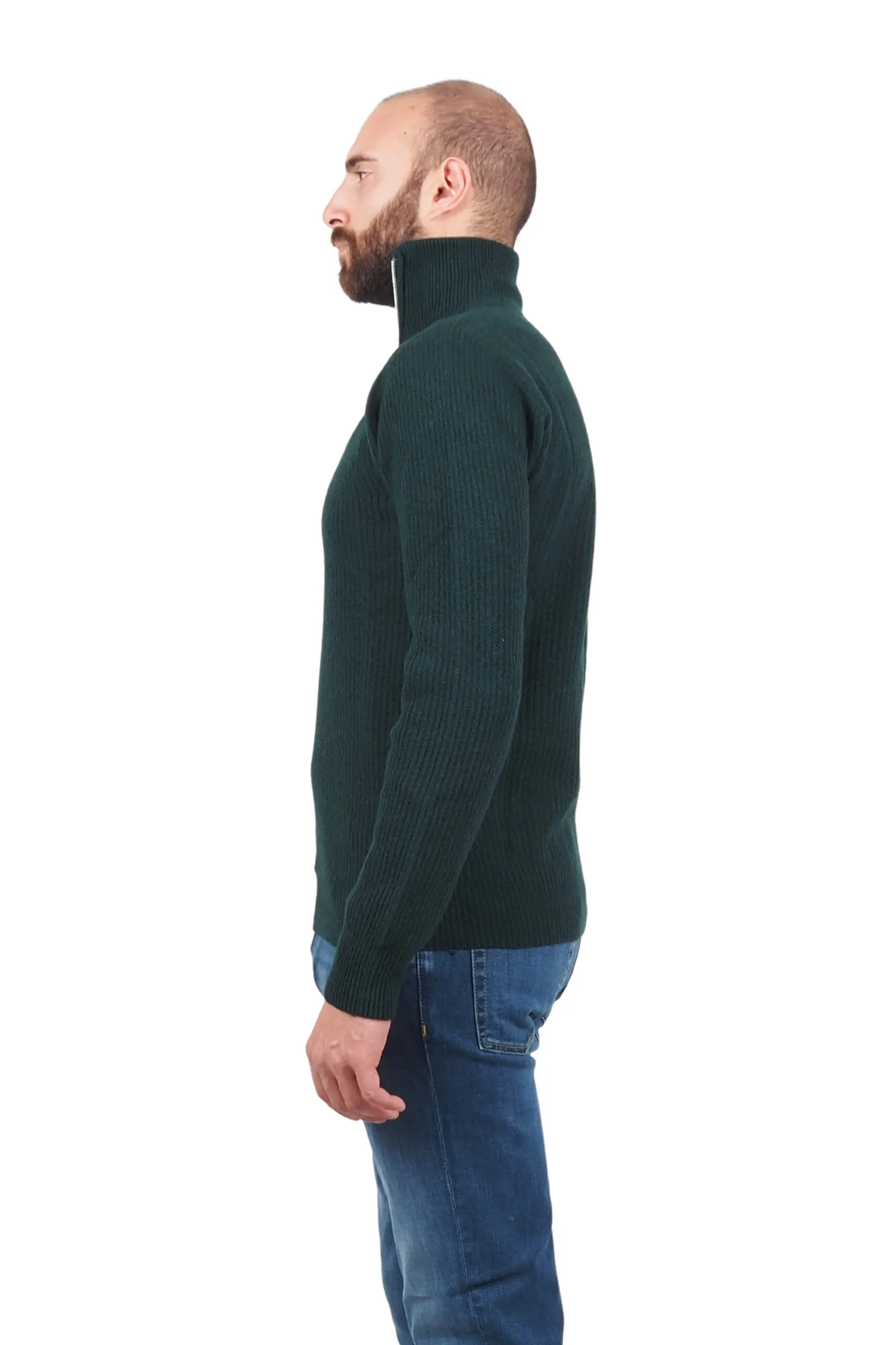 AT.P.CO maglia verde uomo mezza zip