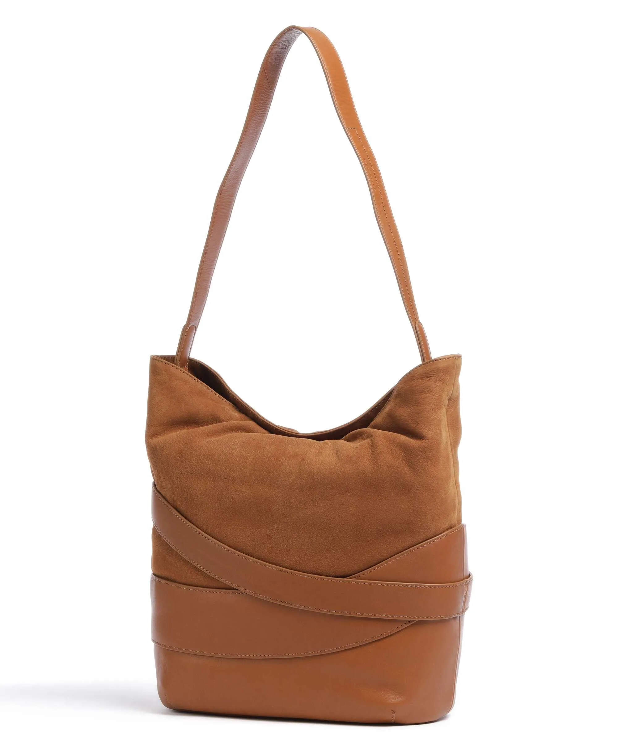 Aunts & Uncles Heavenly Meadow Daydream Borsa hobo pelle di vacchetta finemente grana, pelle bovina ruvida marrone  