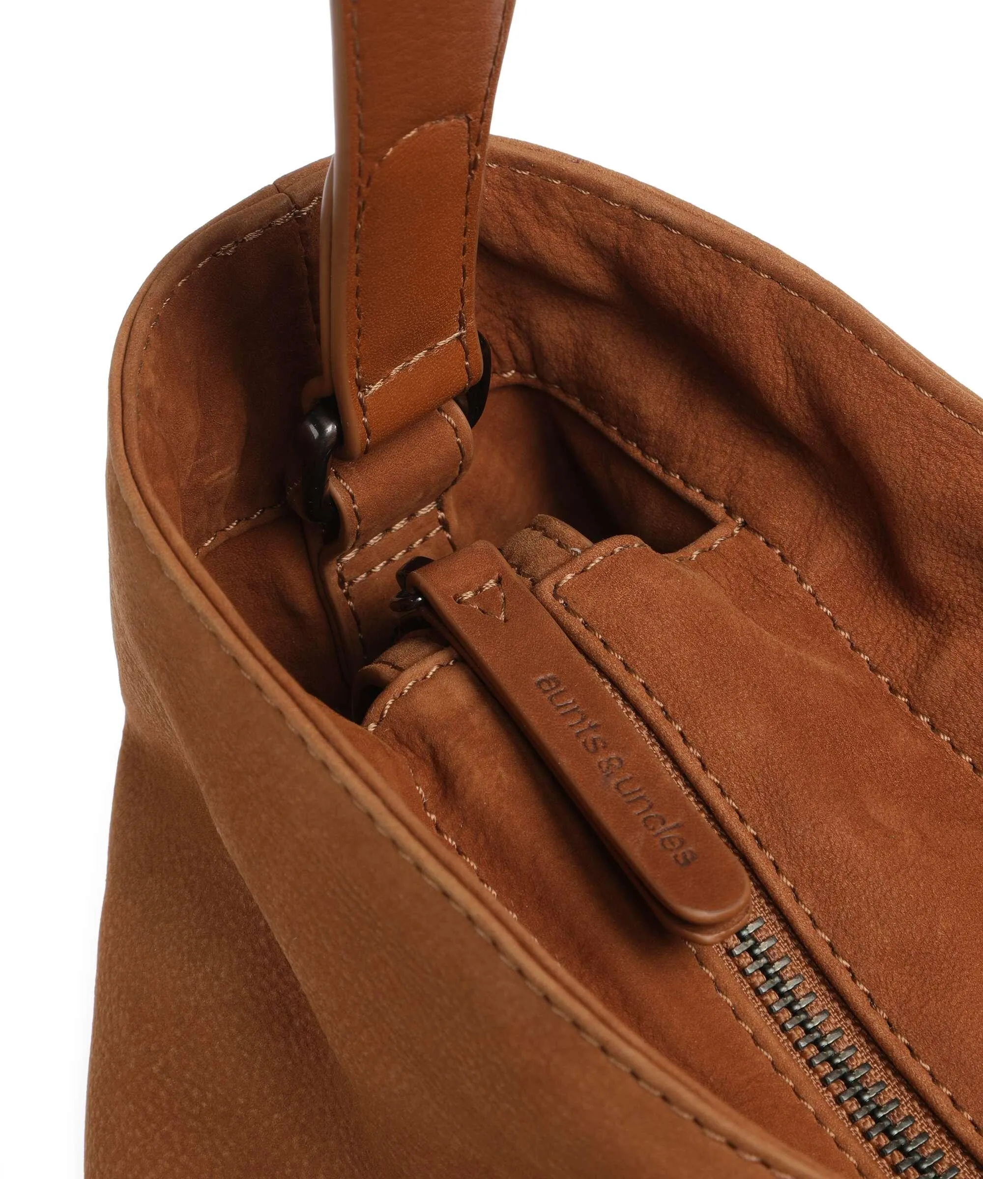  Aunts & Uncles Heavenly Meadow Daydream Borsa hobo pelle di vacchetta finemente grana, pelle bovina ruvida marrone  