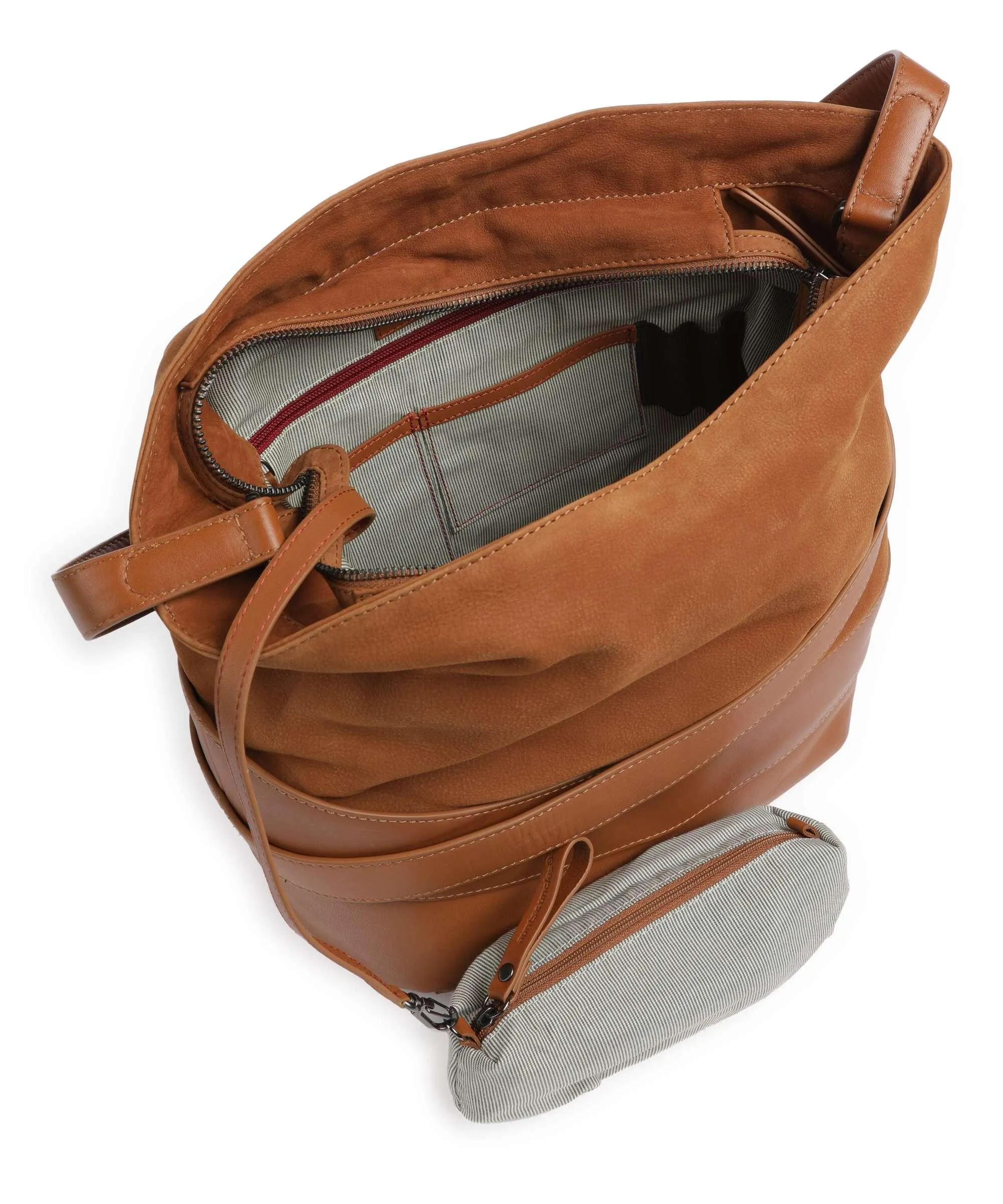  Aunts & Uncles Heavenly Meadow Daydream Borsa hobo pelle di vacchetta finemente grana, pelle bovina ruvida marrone  
