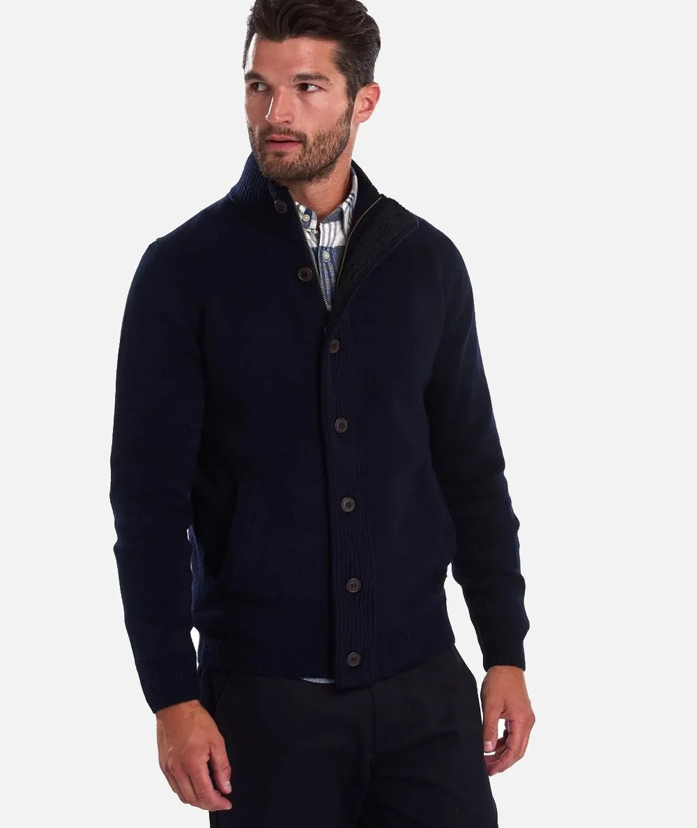 BARBOUR--Cardigan con Zip Patch