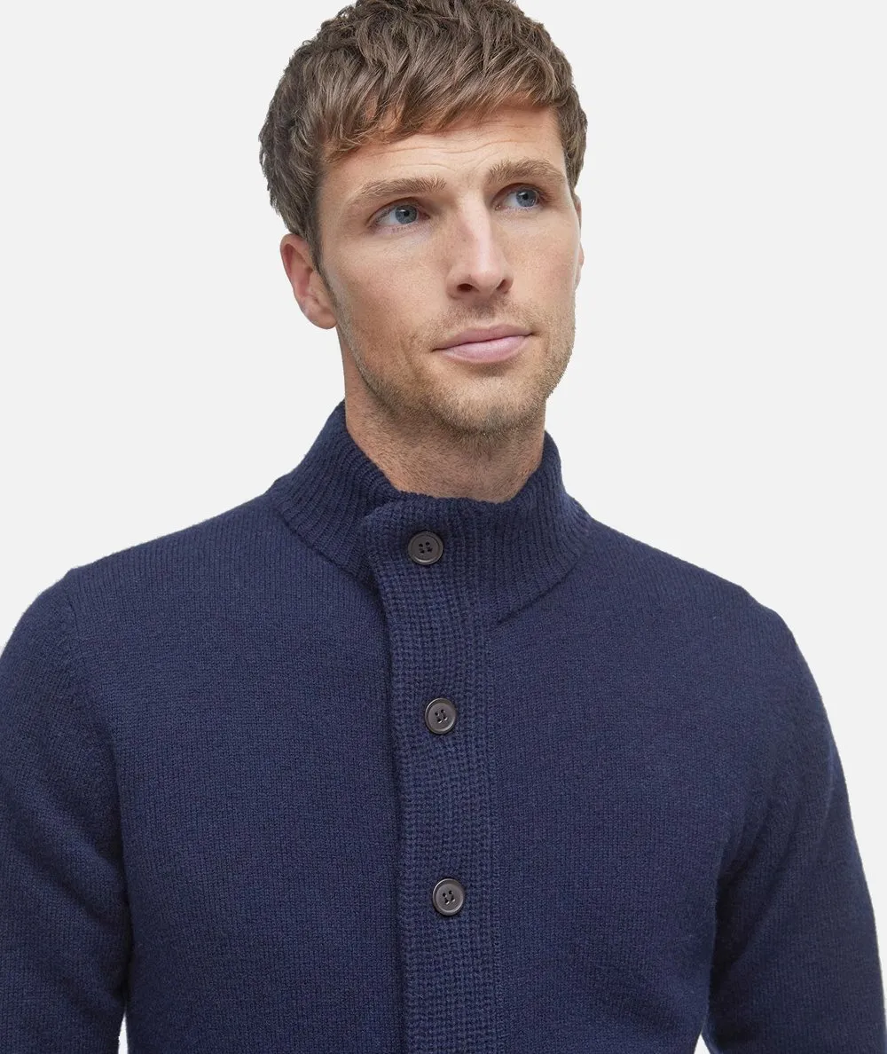 BARBOUR--Cardigan con Zip Patch
