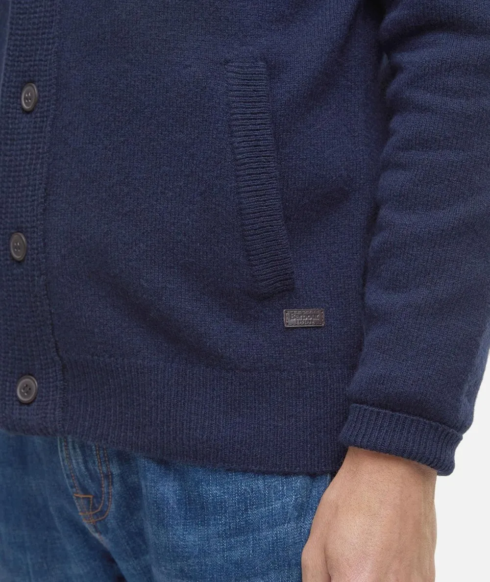 BARBOUR--Cardigan con Zip Patch