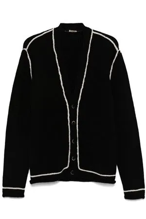 BARENA Abbigliamento,Maglieria Cardigan Mangano in misto lana nero 