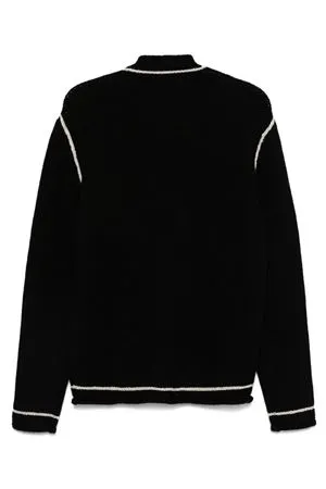 BARENA Abbigliamento,Maglieria Cardigan Mangano in misto lana nero 