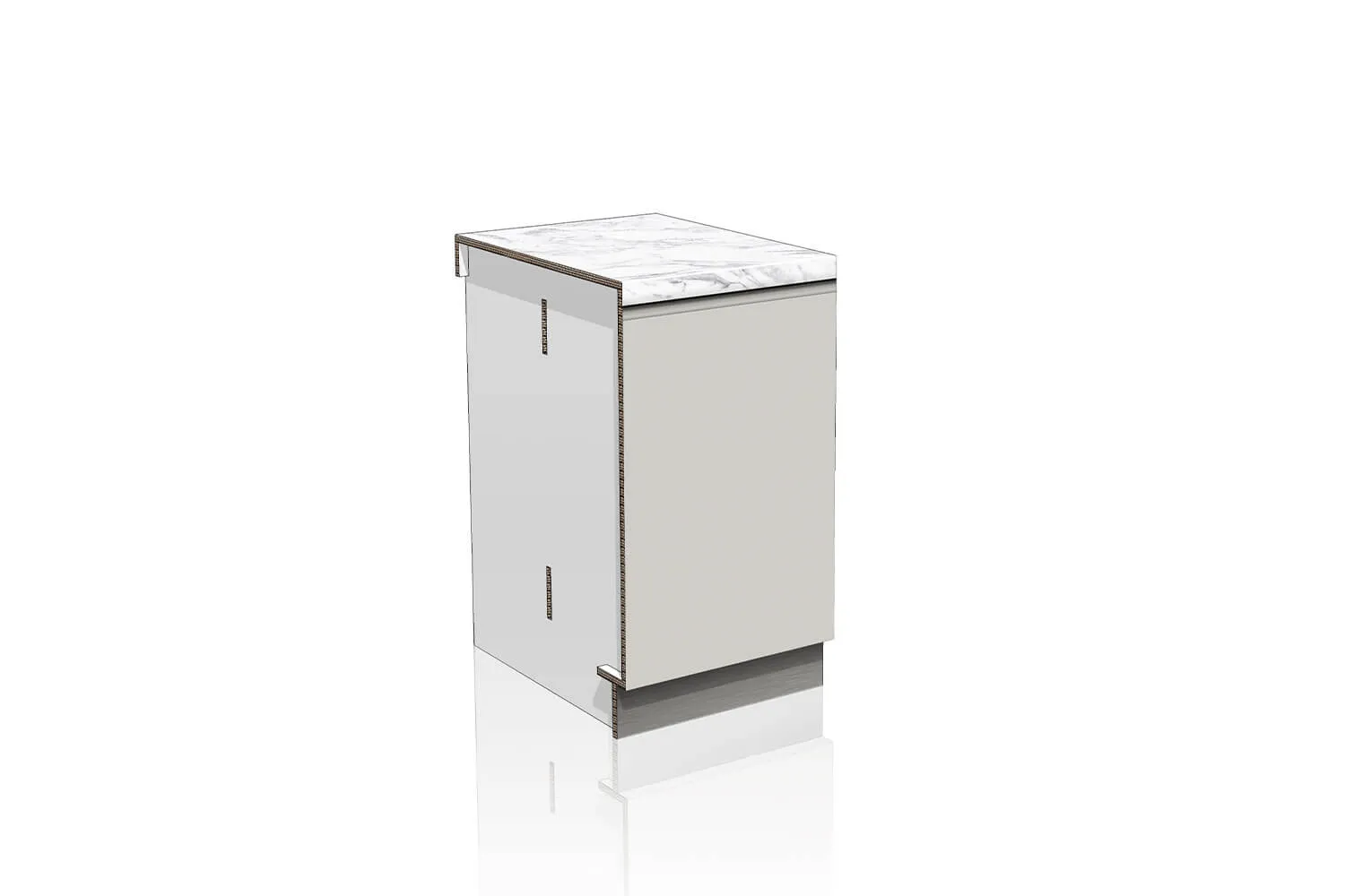 Base anta 45 cm marmo/grigio cucina stampata 'Clarea'