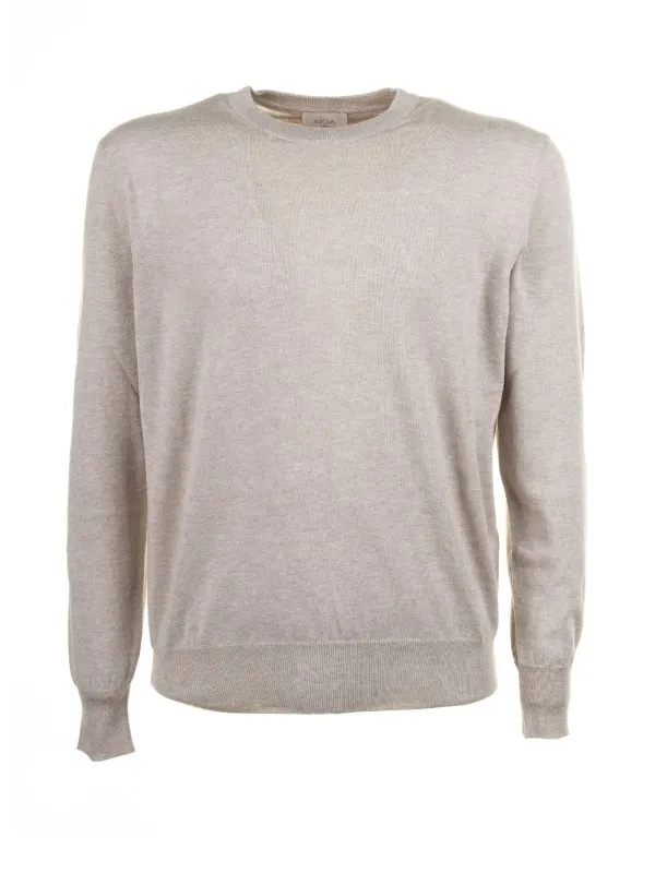 Beige crew-neck sweater