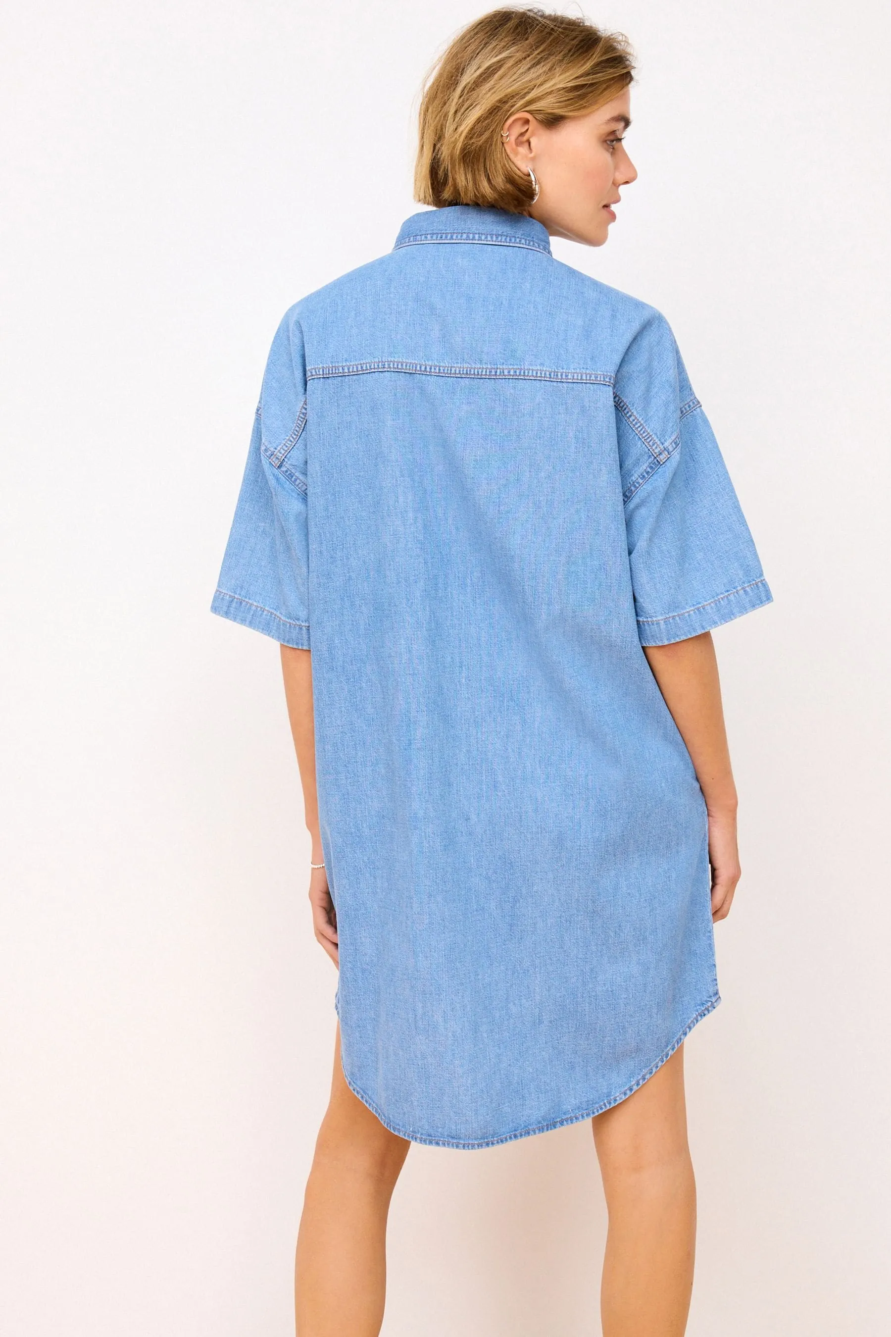 Blu medio  - Abito chemisier di jeans