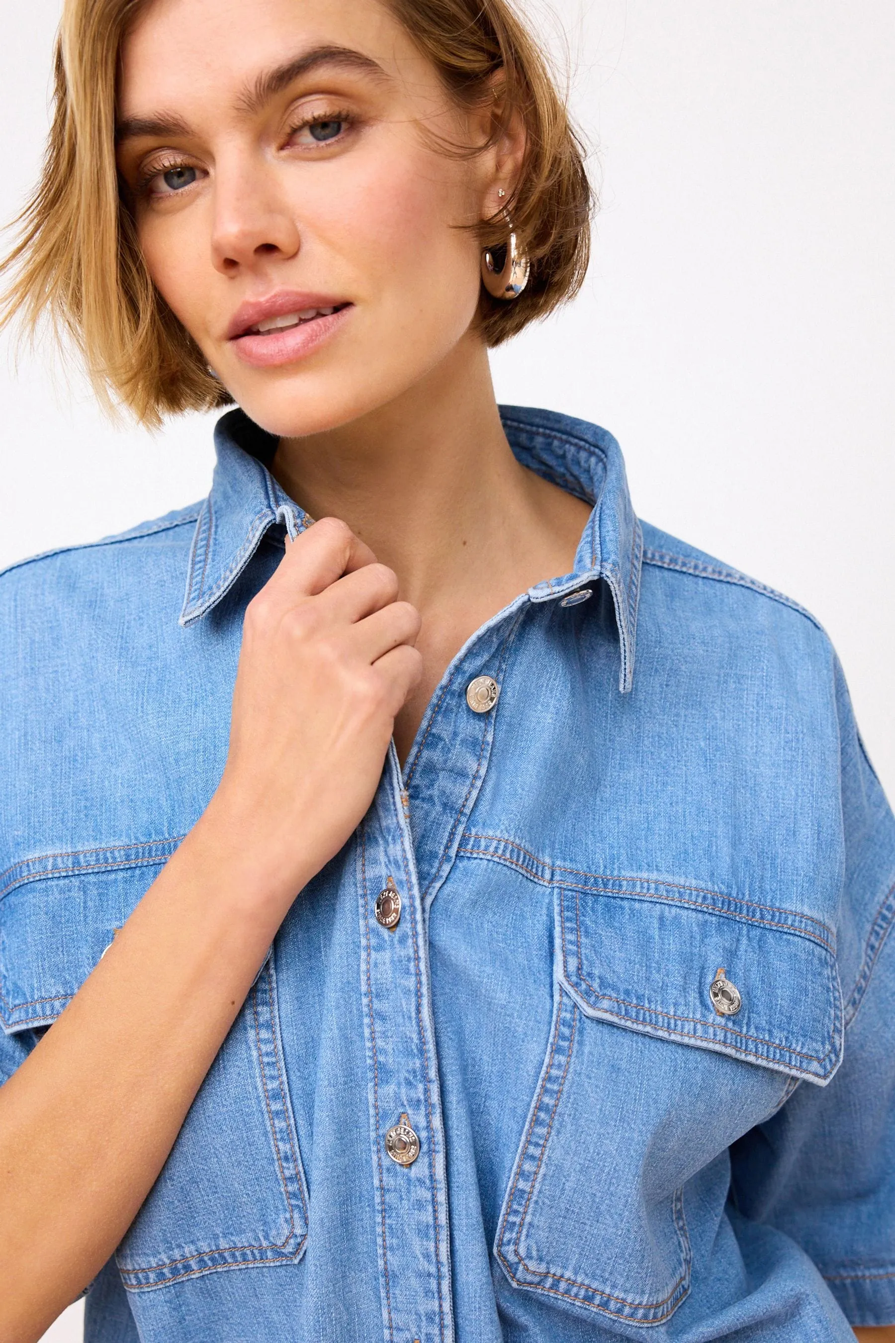 Blu medio  - Abito chemisier di jeans