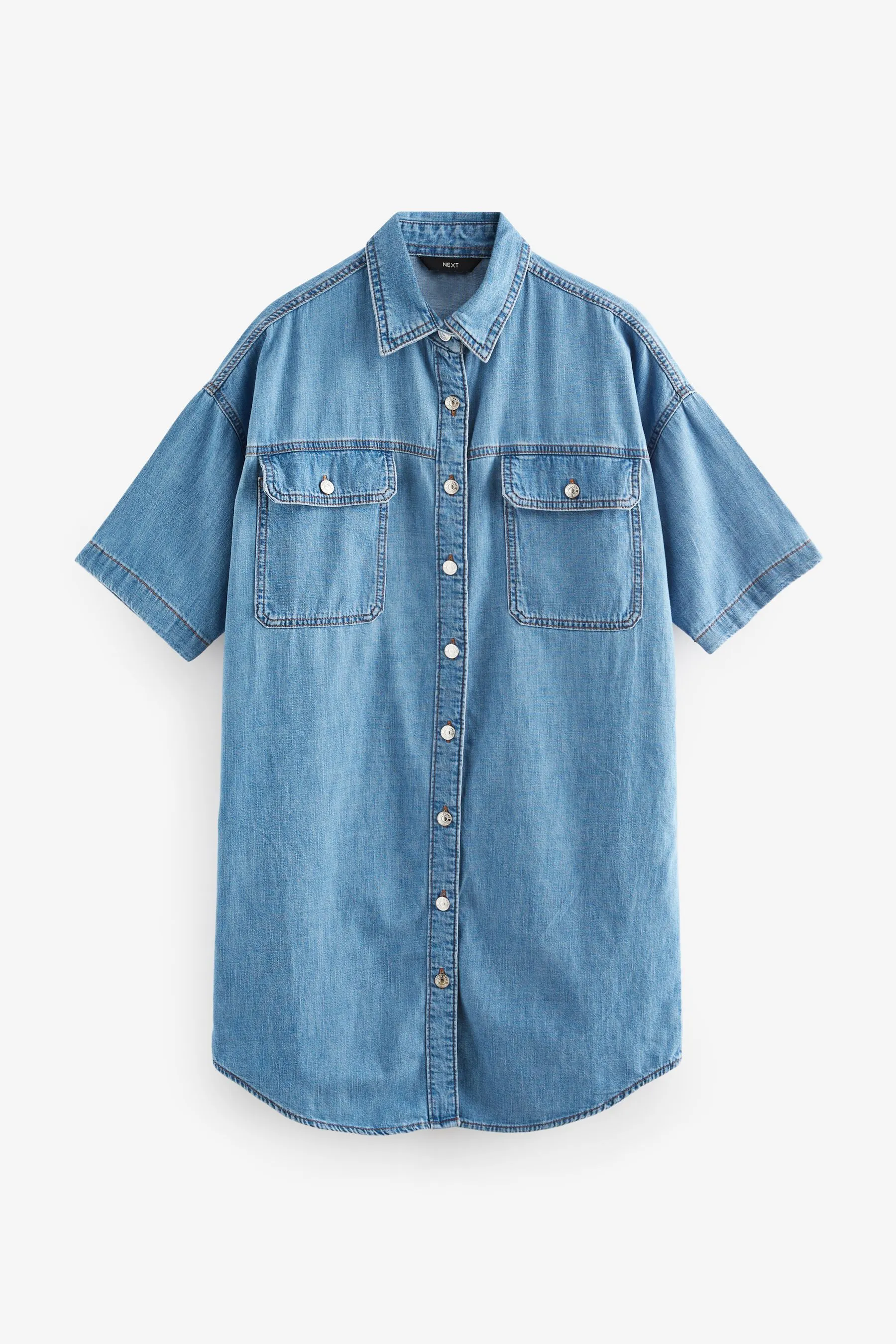 Blu medio  - Abito chemisier di jeans