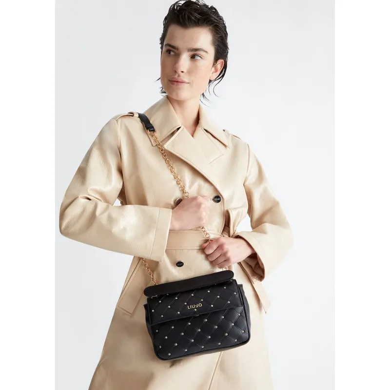 Borsa a tracolla con strass