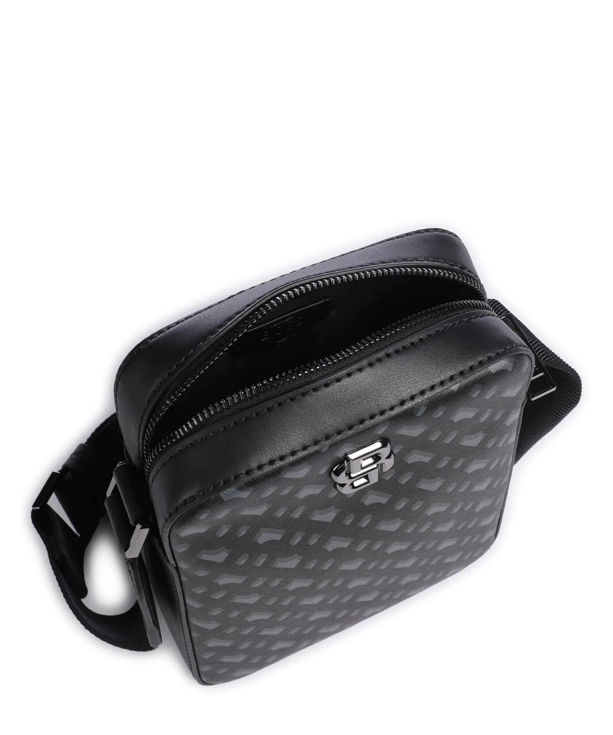  BOSS B Icon Borsa a tracolla pelle sintetica nero/grigio  