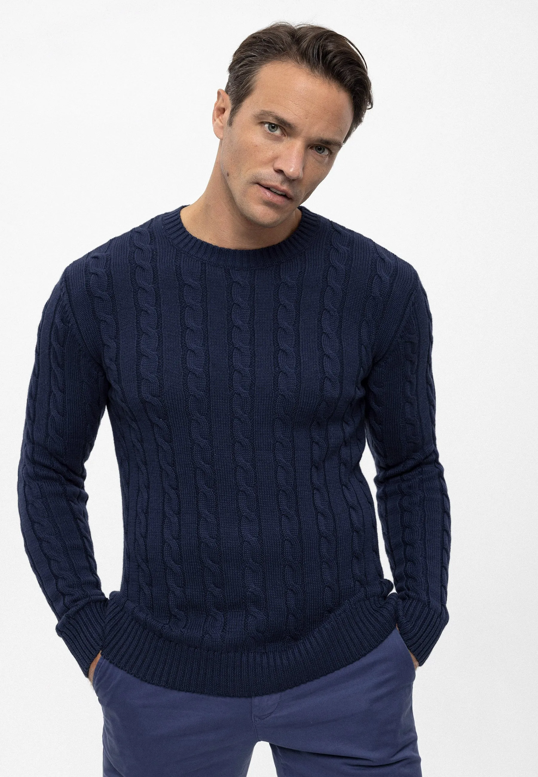 CABLE CNECK - Maglione