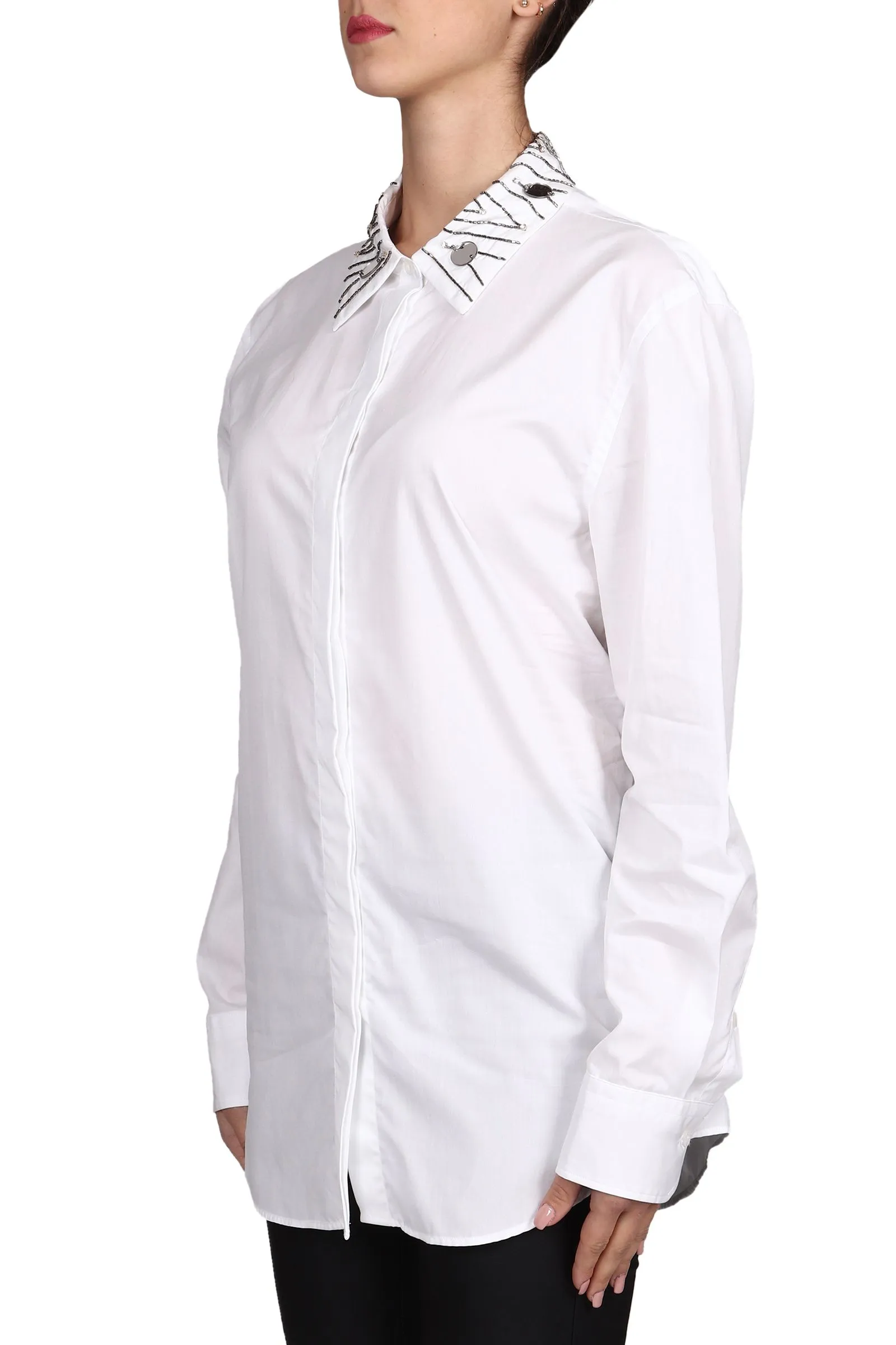 CAMICIA BIANCA IN POPELINE IN COTONE