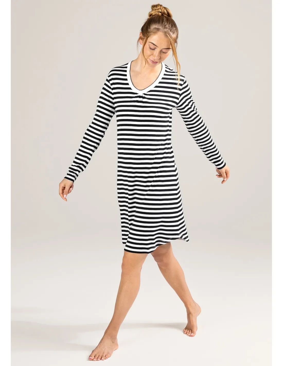 CAMICIA DA NOTTE IN COTONE BIOLOGICO "DIANA"