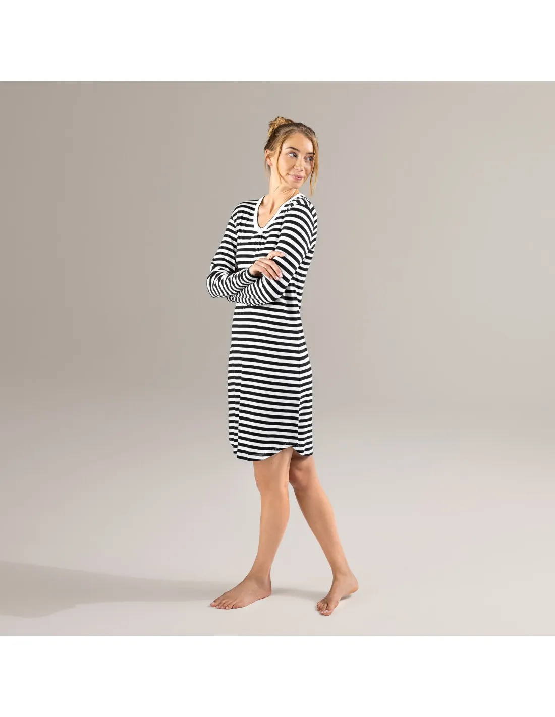 CAMICIA DA NOTTE IN COTONE BIOLOGICO "DIANA"