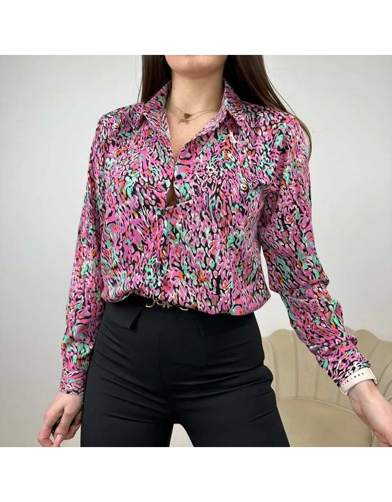 CAMICIA MULTICOLOR FUCSIA