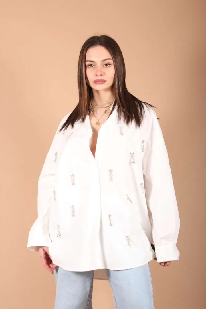 Camicia Over Strass