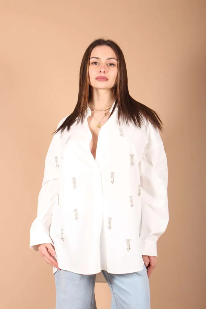 Camicia Over Strass